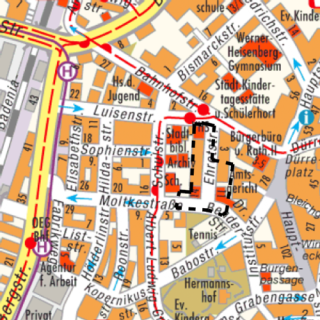 Geltungsbereich Erhaltungssatzung Ehretstraße