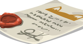 Zeichnung einer Urkunde