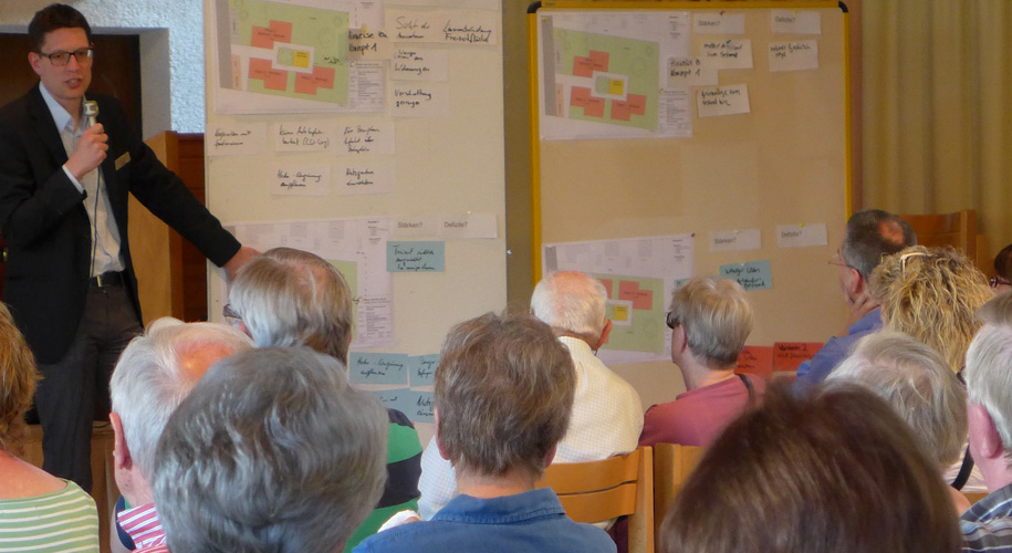 Diskussion mit Bürgern